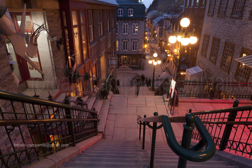 Rue Petit Champlain, Quebec city, Quebec province, Canada