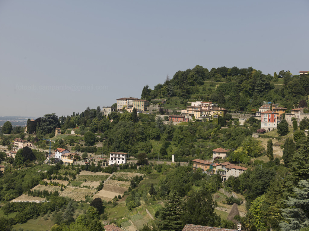 View from Donizetti's house, Bergamo, Lombardy, Italy, Italia; Europe