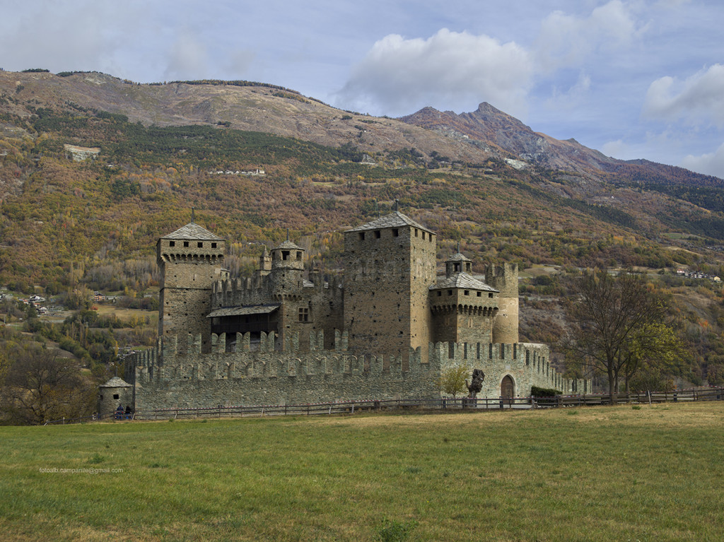 Fenis Castle, Fenis, Aosta Valley, Italy, Europe
